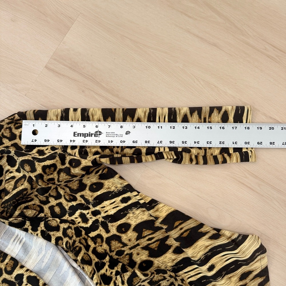 Alberto Makali‎ Leopard Print Open Front Knit Cardigan Jacket S Made in USA Glam - Picture 10 of 10